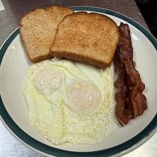 Two Eggs and Toast, Sausage or Bacon